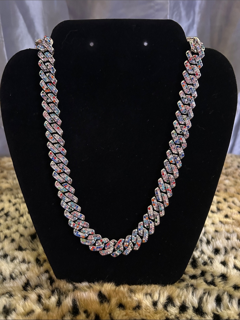 Multicolor Cuban Link Necklace - Women Jewelry